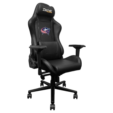 Dreamseat Xpression Pro Gaming Chair with Columbus Blue Jackets Logo XZXPPRO032-PSNHL40080A